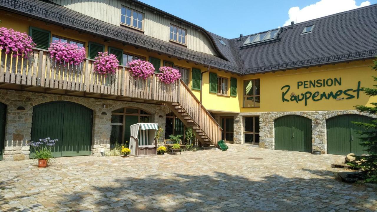 Pension Raupennest Mit Blockhaussauna Bautzen Exteriör bild